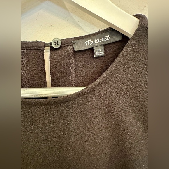 Black Madewell mini dress with flutter sleeves. Size XS. - Picture 3 of 5